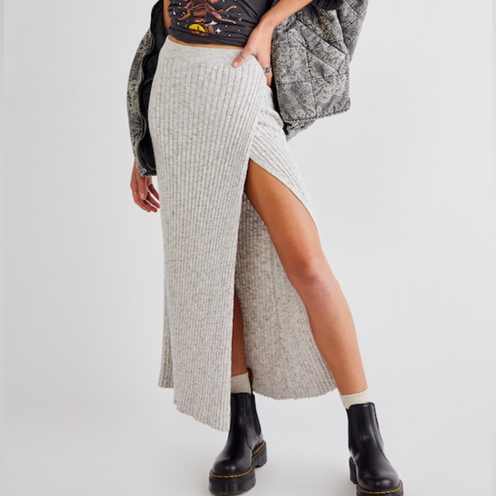 Free People Better Days Knit Midi Skirt NWOT